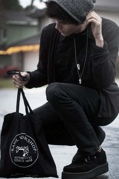 Goth fashion men, Gothic fashion men, Mens fashion edgy