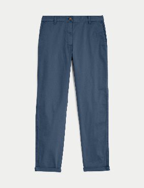 Cotton Rich Tea Dyed Slim Fit Chinos 1 of 5