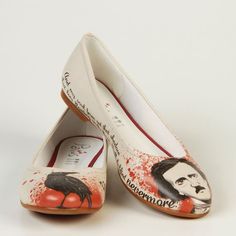 Edgar Allen Poe Flats red, white, black