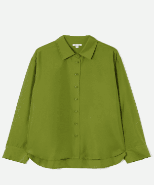Silk Habotai Relaxed Shirt