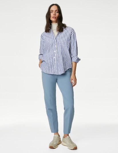 Tapered Ankle Grazer Trousers